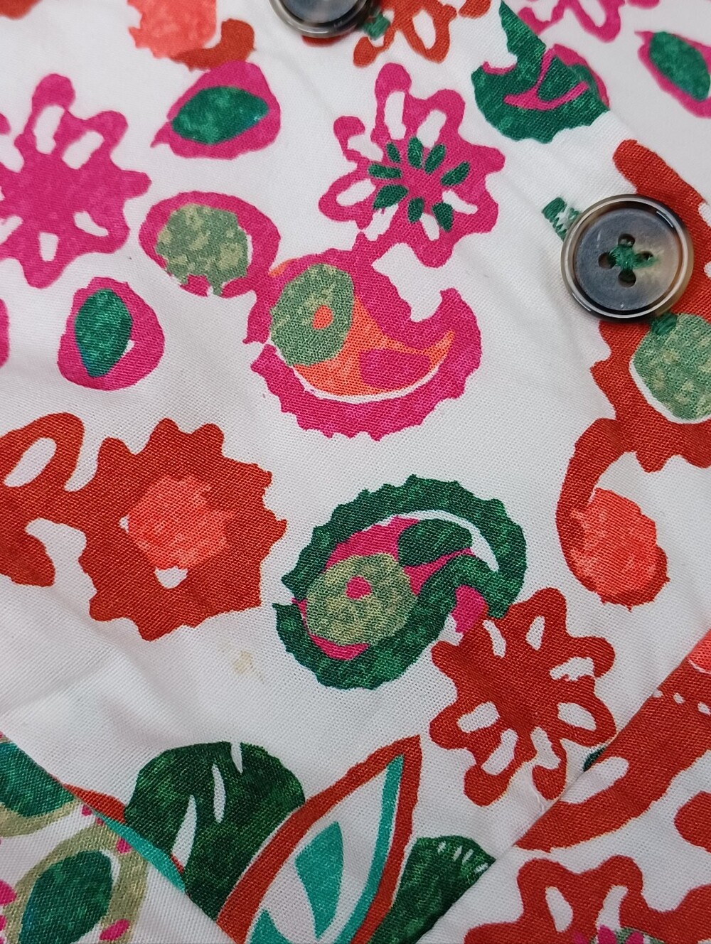 Saloni Zoey Floral Midi Dress Size 6 Cotton Sleeveless Pockets Button Front - Picture 10 of 16
